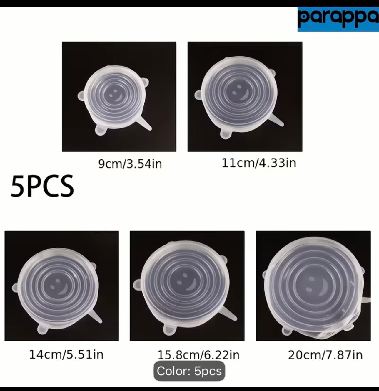 5pcs Silicone Stretch Lids