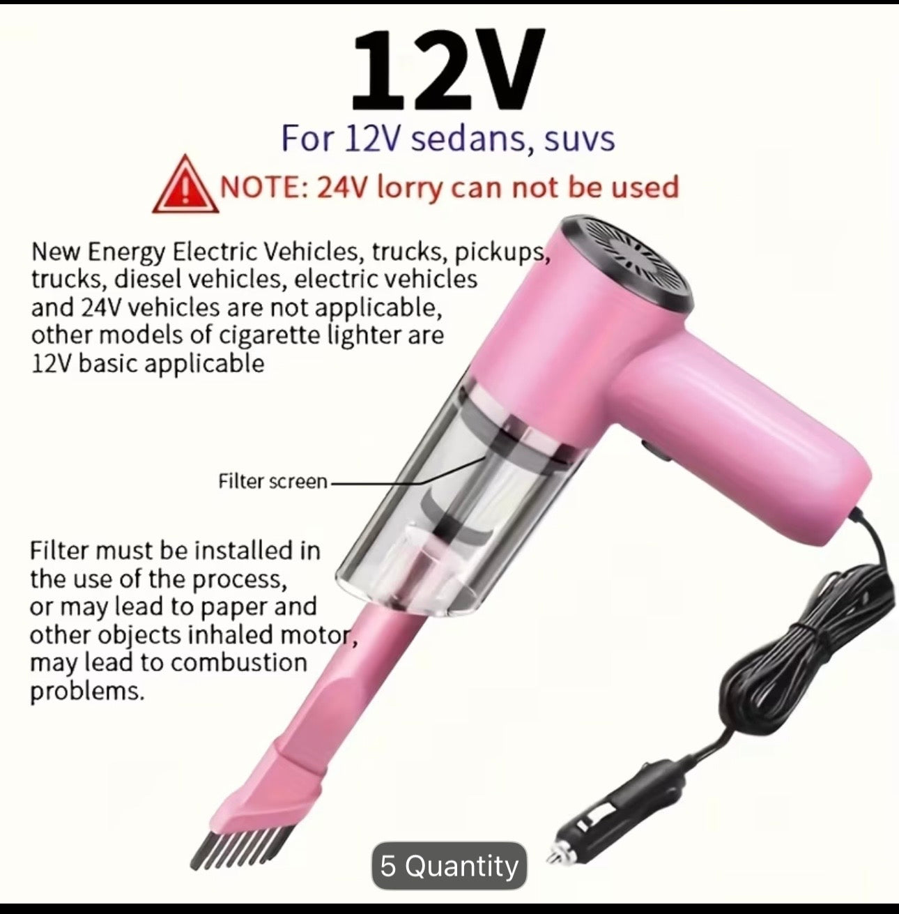 Comapct car vacuum