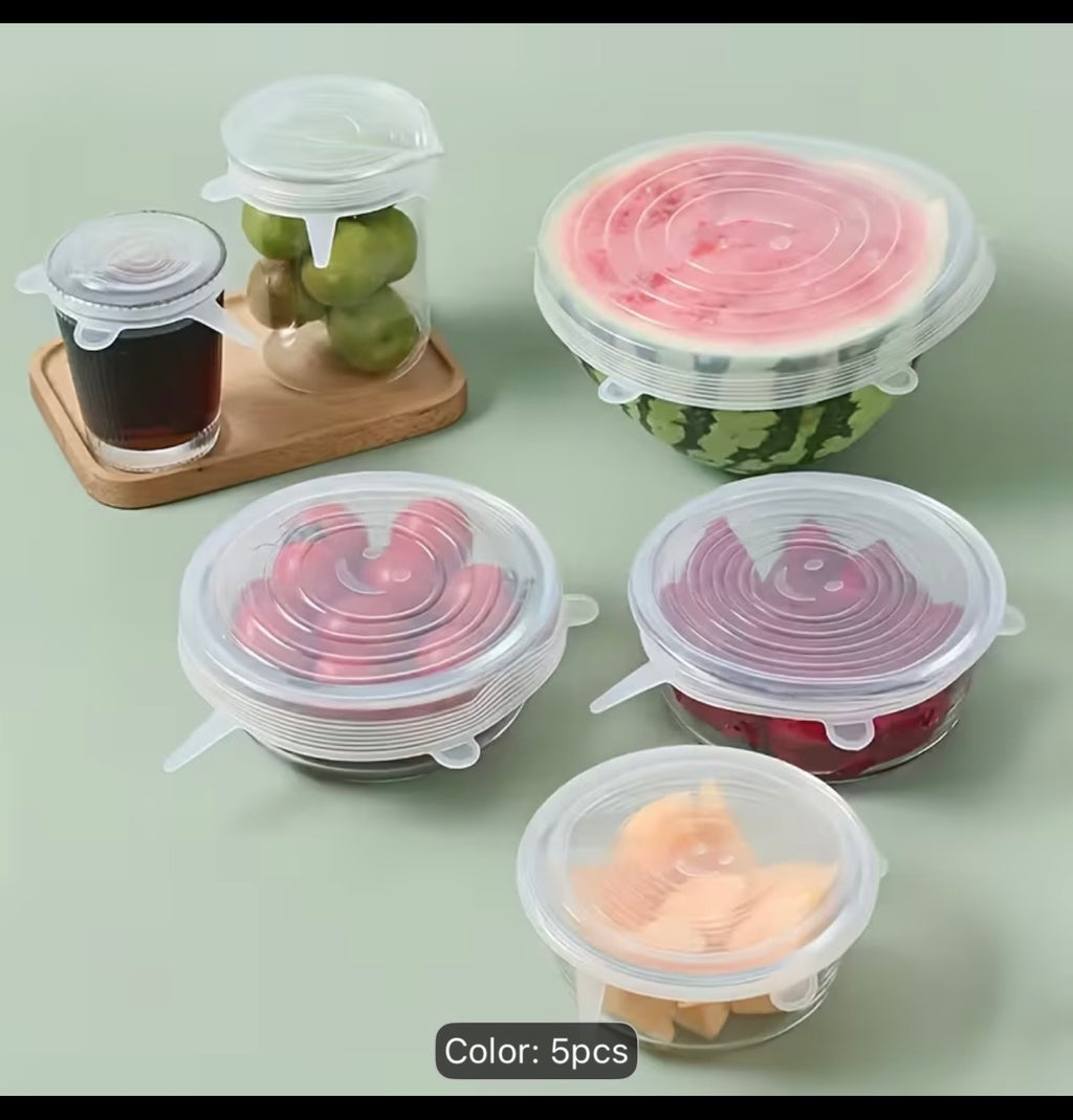 5pcs Silicone Stretch Lids