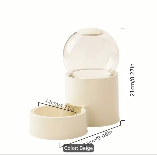 Cat feeder and water dispenser set
